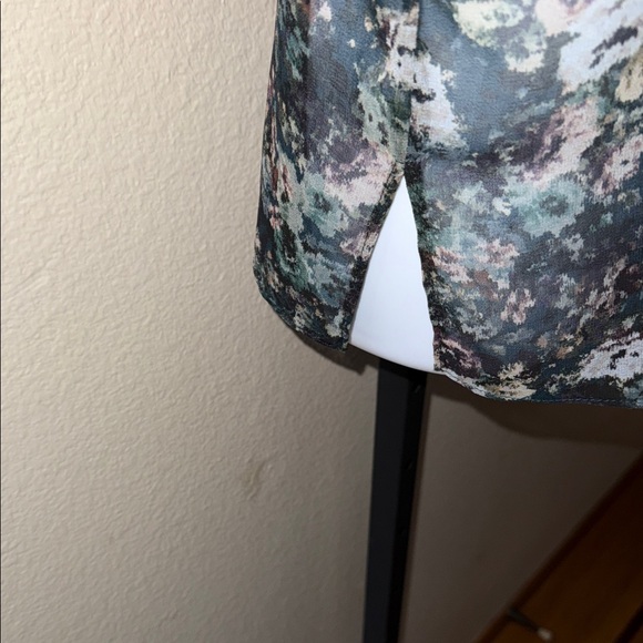 Zara Woman Sheer Black Multi-color Floral Long Sleeve Blouse with Tassels Sz XS - Picture 5 of 6